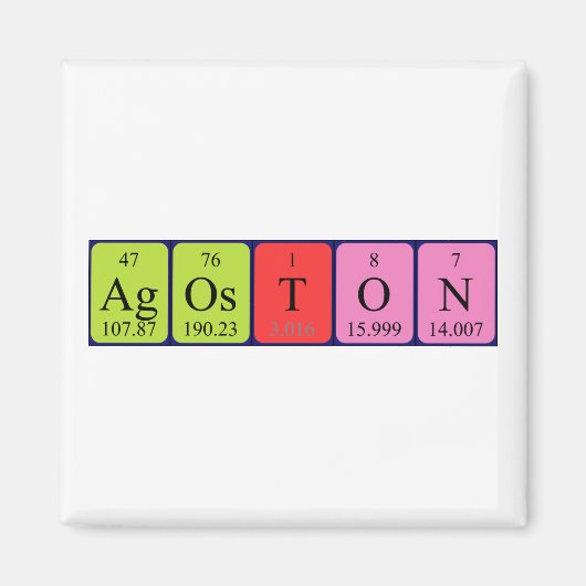 Ágoston Periodenmagnetmagnet Magnet (Vorne)