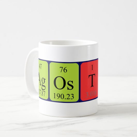 Ágoston Periodenname Tasse (Vorderseite Links)