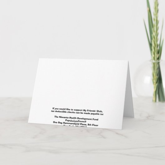 Agou Fie Kind Feiertagskarte (Rückseite)