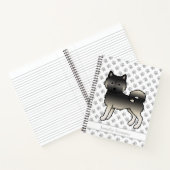 Agouti Alaskan Malamute Dog & Custom Text Notizblock (Innenseite)