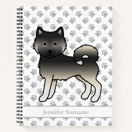 Agouti Alaskan Malamute Dog & Custom Text Notizblock (Vorderseite)