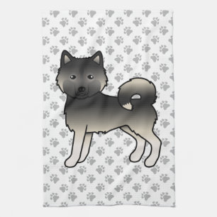 Agouti Alaskan Malamute Niedlich Cartoon Dog Geschirrtuch