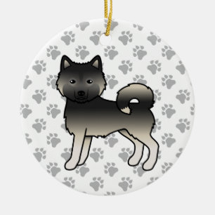 Agouti Alaskan Malamute Süßer Cartoon-Hund Keramik Ornament