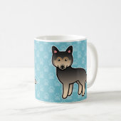 Agouti Cartoon Siberian Husky Kaffeetasse (VorderseiteRechts)