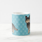 Agouti Cartoon Siberian Husky Kaffeetasse (Mittel)