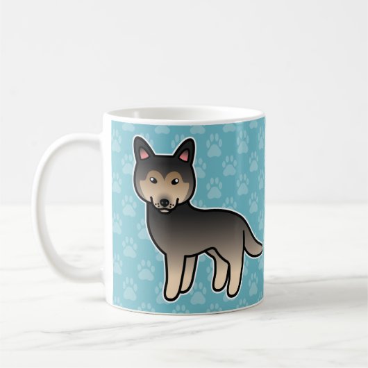 Agouti Cartoon Siberian Husky Kaffeetasse (Links)