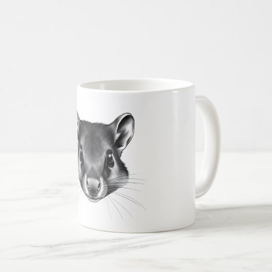 Agouti Pride T - Shirt - Realistisch Black & White Kaffeetasse (VorderseiteRechts)