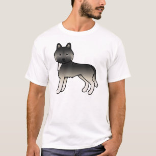 Agouti Siberian Husky Niedlich Cartoon Dog T - Shi T-Shirt