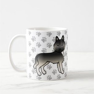 Agouti Sibirischer Husky Cartoon Hund & Pfoten Kaffeetasse