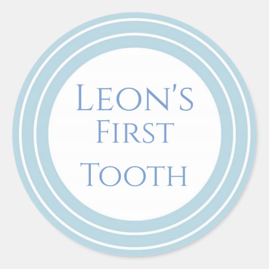 Agra Hadig - Erste Zähne individuell anpassbar Runder Aufkleber (Vorderseite)
