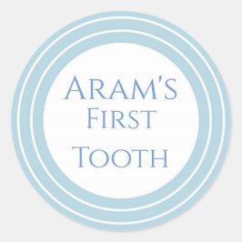 Agra Hadig - Erste Zähne individuell anpassbar Runder Aufkleber
