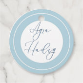 Agra Hadig-First Tooth blau Geschenkanhänger (Vorderseite)