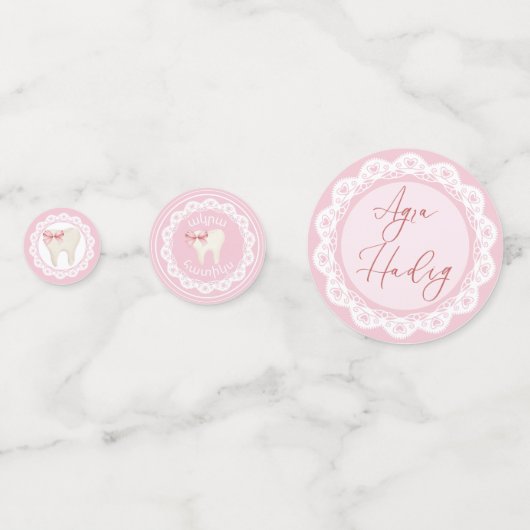 Agra Hadig-First Tooth Pink Konfetti (Vorderseiten)