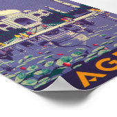 Agra India Vintage Travel Poster (Ecke)
