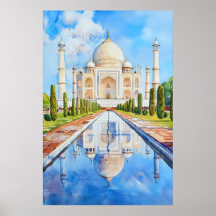Agra Indien Vintage-Reiseposter Ski-Nationalpark Poster