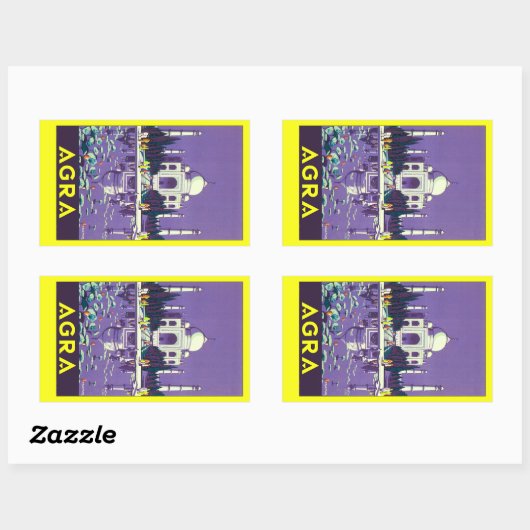 Agra ~ Taj Mahal Rechteckiger Aufkleber (Blatt)