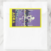 Agra ~ Taj Mahal Rechteckiger Aufkleber (Tasche)