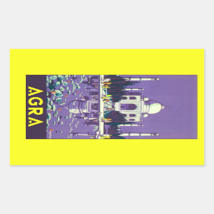 Agra ~ Taj Mahal Rechteckiger Aufkleber