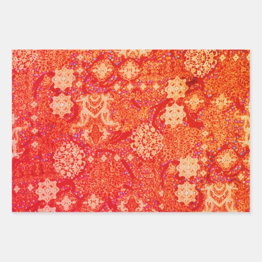 Agra und Suthep in grün, gold und ziegelrot Geschenkpapier Set (Vorderseite 3)