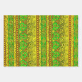 Agra und Suthep in grün, gold und ziegelrot Geschenkpapier Set (Vorderseite 2)