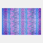 Agra und Suthep in grün, lila und Maron Geschenkpapier Set (Vorderseite 2)