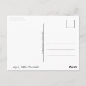 Agra, Uttar Pradesh (Indien) Postkarte (Rückseite)