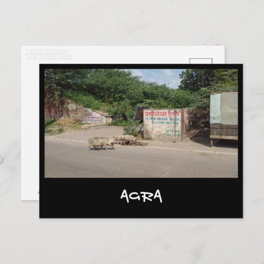 Agra, Uttar Pradesh (Indien) Postkarte (Vorne/Hinten)