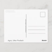 Agra, Uttar Pradesh (Indien) Postkarte (Rückseite)