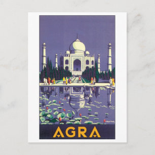 Agra Vintage Reiseplakat Postkarte
