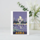 Agra Vintage Travel Poster Postkarte (Stehend Vorderseite)