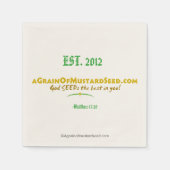 Agrainofmustardseed.com EST 2012 Serviette (Vorderseite)