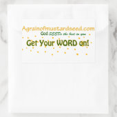 Agrainofmustardseed.com Rechteckiger Aufkleber (Tasche)