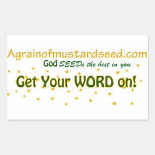 Agrainofmustardseed.com Rechteckiger Aufkleber