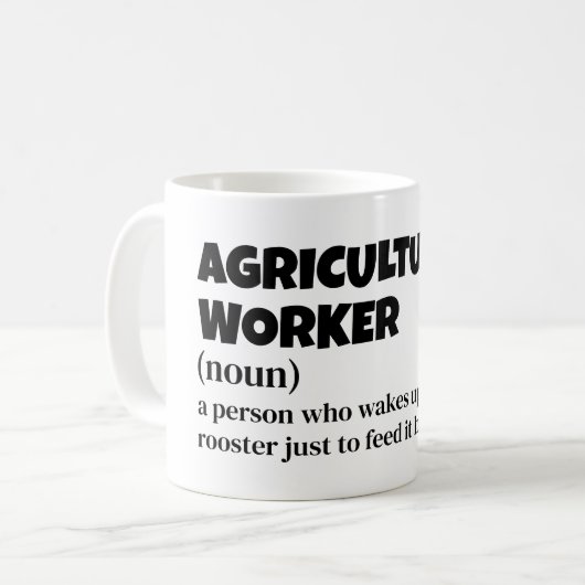 Agrararbeiter - Funny Definition - Geschenk Kaffeetasse (Vorderseite Links)