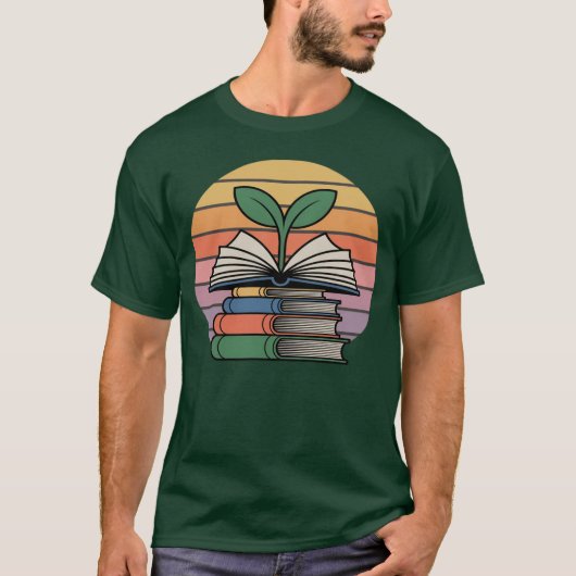 Agricultural Teacher Knowledge Growth Sunset Vecto T-Shirt (Vorderseite)