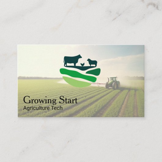 Agriculture | Farmer | Tractor Visitenkarte (Vorderseite)