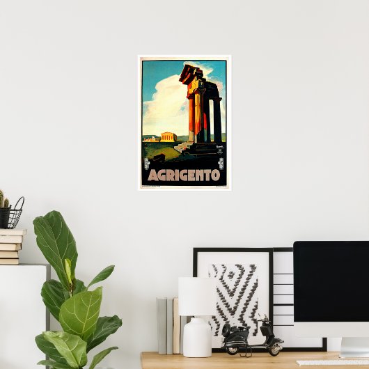Agrigento Sicily Italien Reisen Art Poster (Heimbüro)
