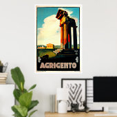 Agrigento Sicily Italien Reisen Art Poster (Heimbüro)
