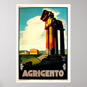 Agrigento Sizilien - Reisen Poster
