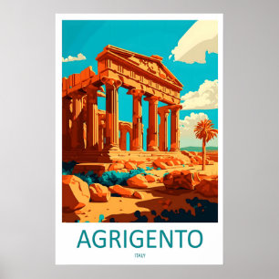 Agrigento Vintage-Reiseposter Ski Nationalpark Poster