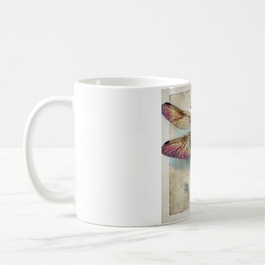 Agrionoptera Dragonfly 031124IREF217 - Watercolor Kaffeetasse (Links)