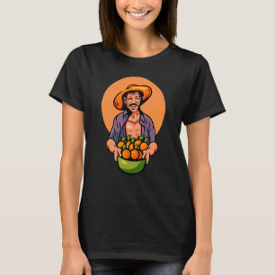 Agro-Grafischer Bauer Landwirtschaft Traktor T-Shirt
