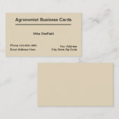 Agronom hält Businesscards instand Visitenkarte (Vorne/Hinten)
