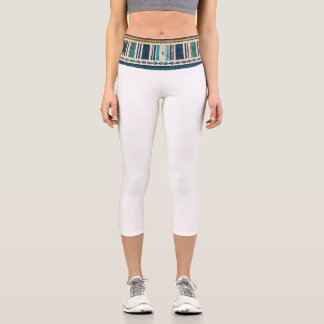 “AGUA BAND / WHITE” High-Waisted Capris 