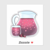 Agua De Jamaica Agua Fresca Aufkleber (Blatt)