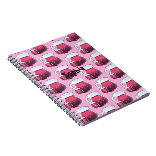 Agua De Jamaica Agua Fresca Notizblock (Rechte Seite)