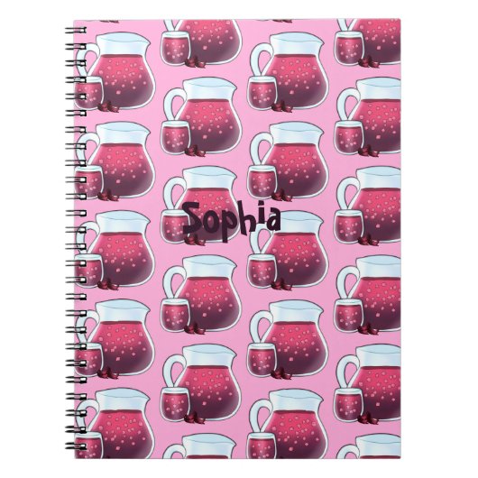 Agua De Jamaica Agua Fresca Notizblock (Vorderseite)