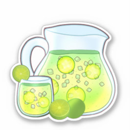 Agua De Limon Y Pepino Aufkleber