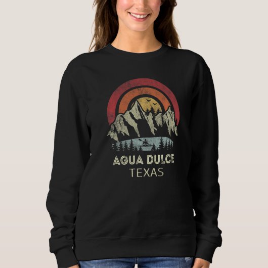 Agua Dulce Texas Mountain Sunset Sunrise Kayaking  Sweatshirt (Vorderseite)