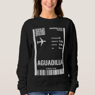 Aguadilla Puerto Rico Bordkarte Flugticket Sweatshirt